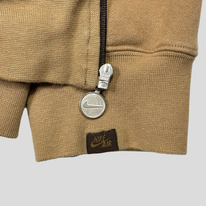 Nike Air AW04 Heavyweight Cotton Striped Hoodie - M | Brown
