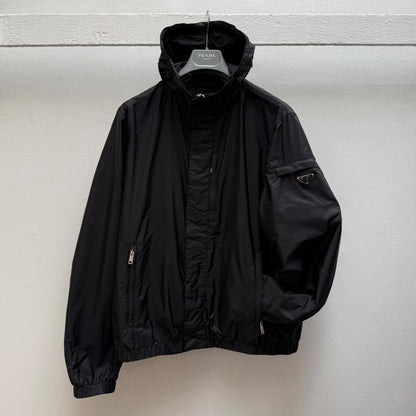 Prada Milano Windbreaker Jacket in Black (M/L) | Medium, Black