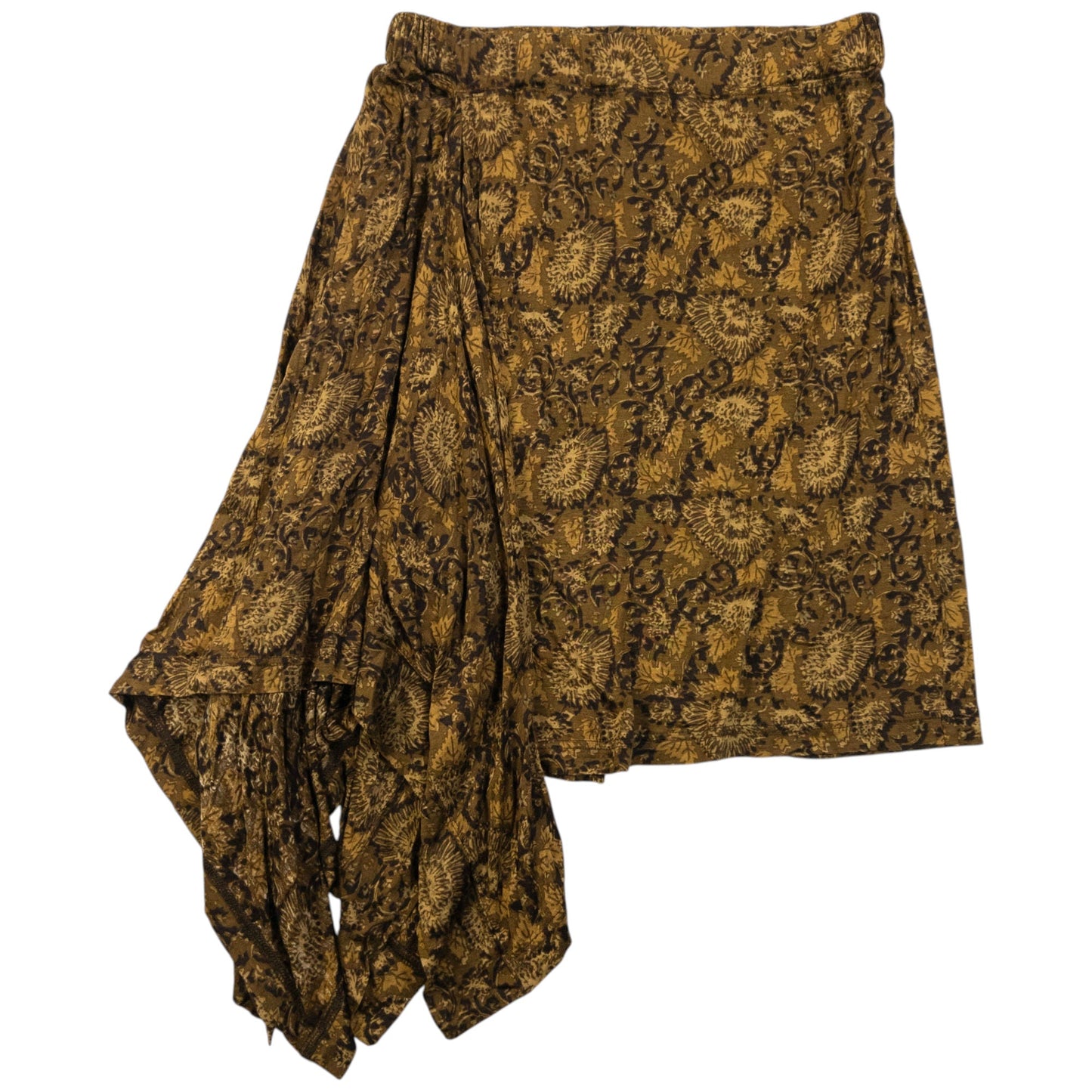 Vintage 2000s Cabane De Zucca By Issey Miyake Asymmetric Skirt Womens One Size | O/S, Brown