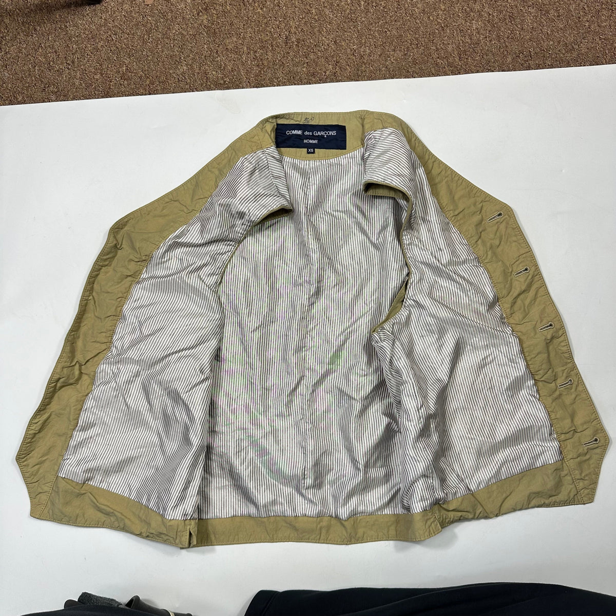 Comme Des Garçons Homme 2016 Nylon Lined Multipocket Vest - XS/S | XS, Tan
