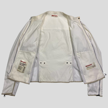 Prada Sport SS00 Mesh and Leather Nylon Moto Jacket - IT44