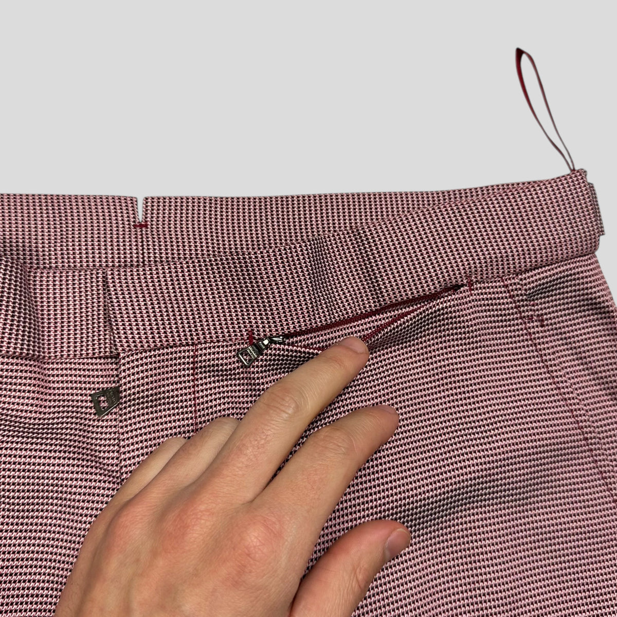 Prada Sport 2001 SAMPLE Houndstooth Stash Pocket Trousers - M | W31, Multicoloured