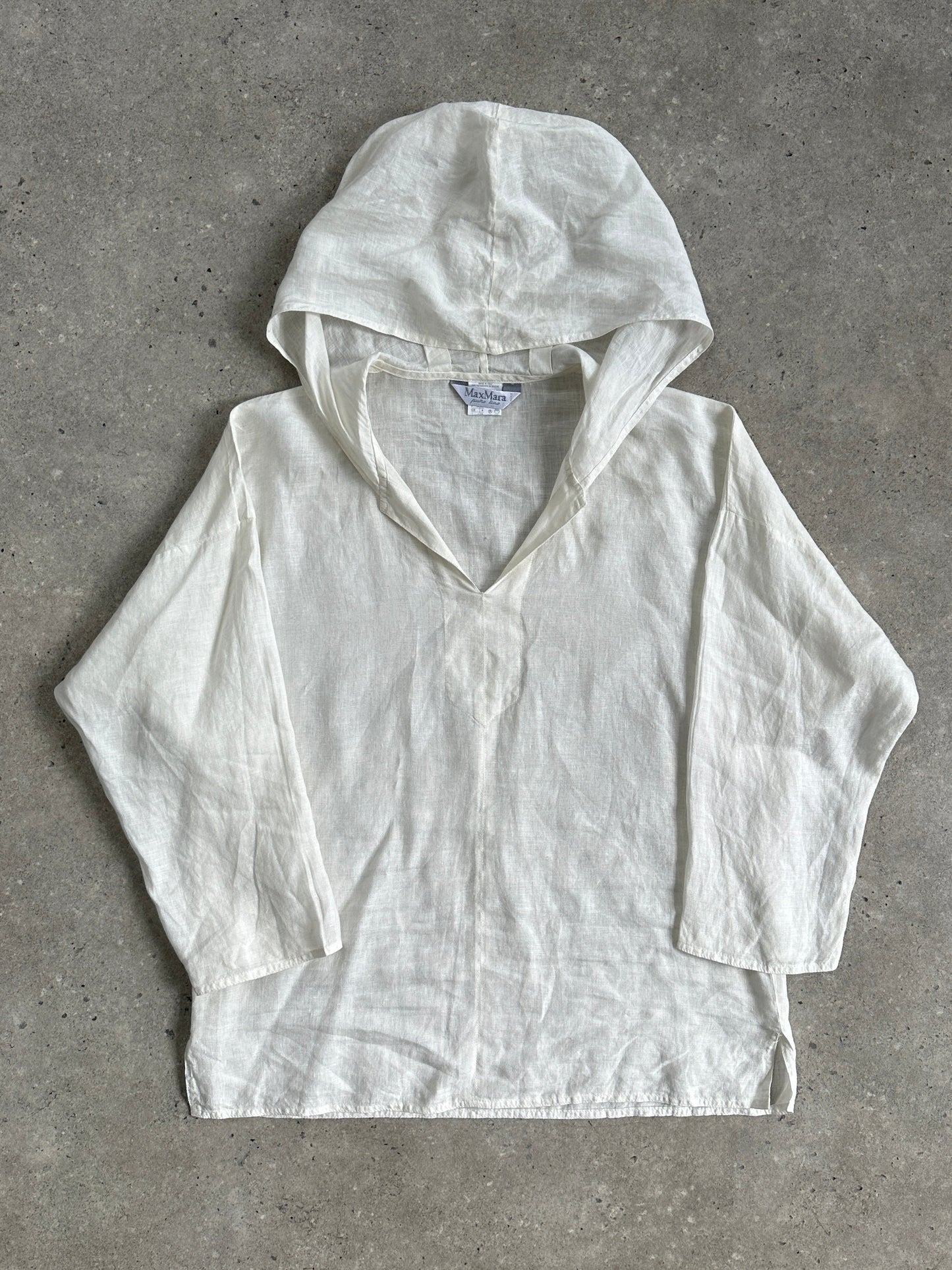 Max Mara Pure Linen Hooded Top - S/M