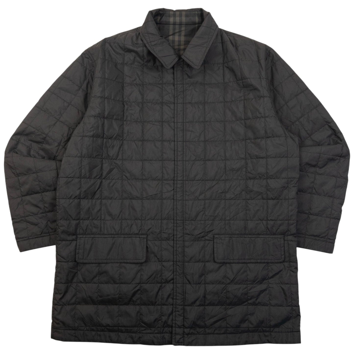 Vintage 2000s Burberry Nova Check Reversible Jacket Size L | Large, Black