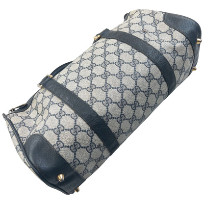 Vintage 80s Gucci Monogram Leather Handbag | O/S, Black