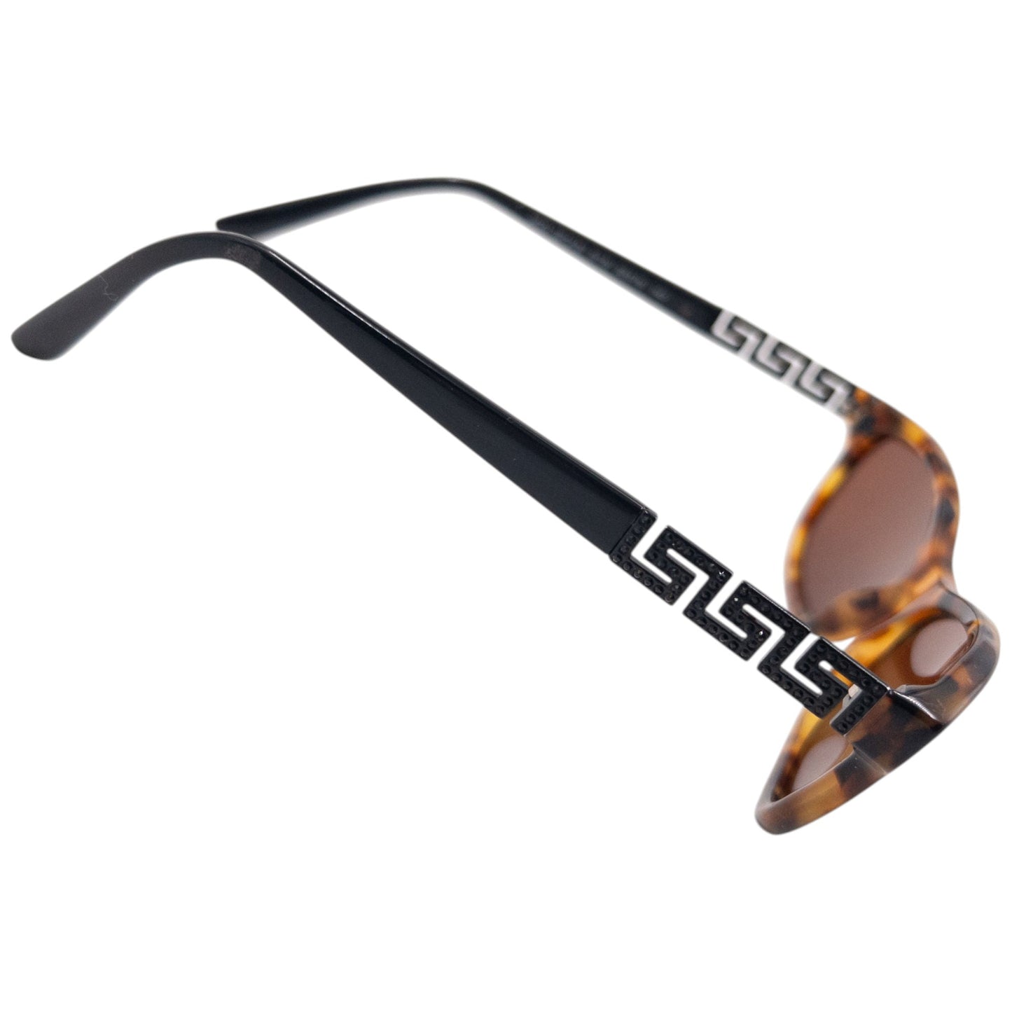 Vintage 2000s Fendi Tortoise Shell Diamanté Sunglasses | O/S, Black