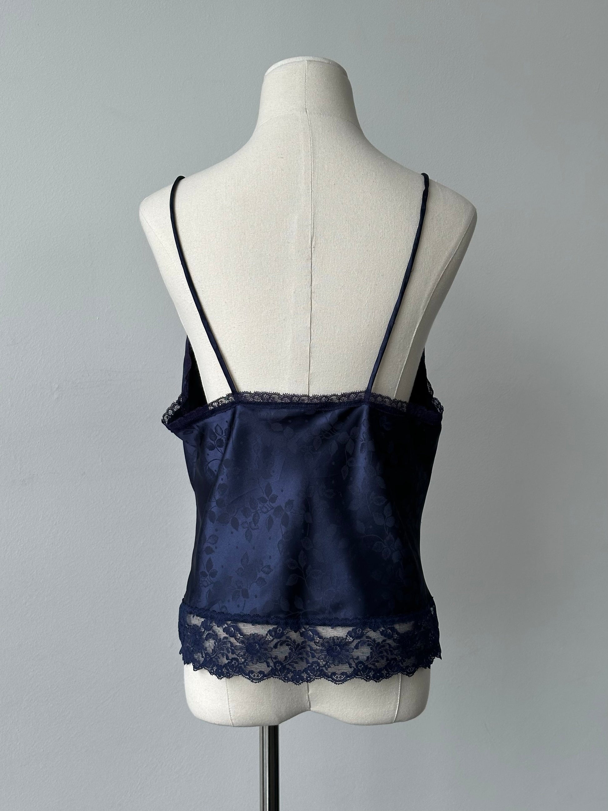 Christian Dior 1990s Satin Lace Cami Top - M