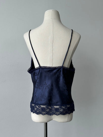 Christian Dior 1990s Satin Lace Cami Top - M