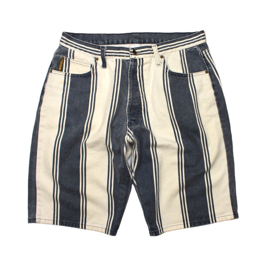 Armani Jeans Striped Denim Shorts
