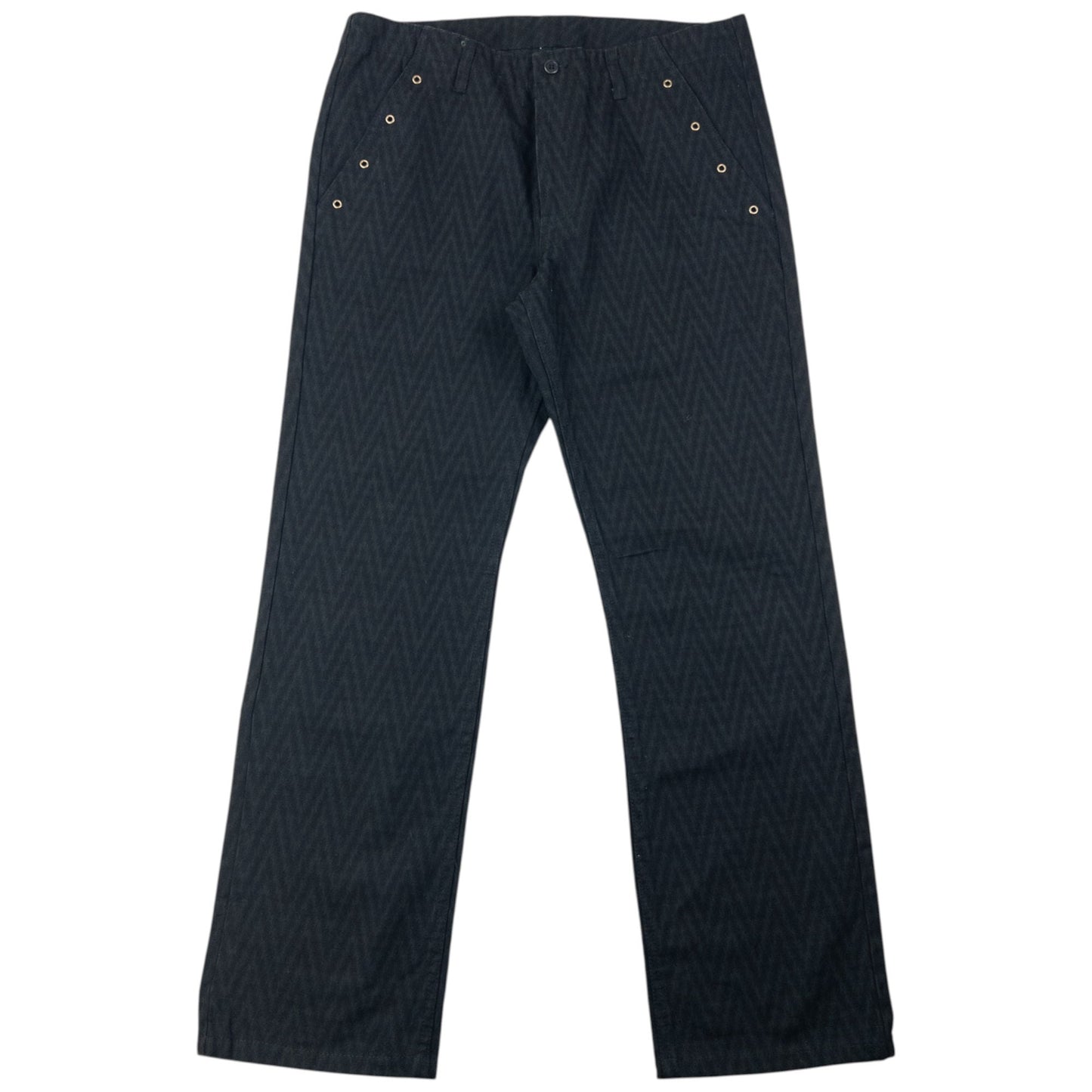 Vintage 2000s PPFM Zig-Zag Pattern Denim Jeans Size W31 | W31, Black