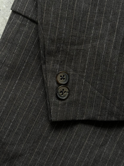 Christian Dior Monsieur 1990s striped single-breasted blazer in size 40R/L, tailored fit, with classic lapel and button details.