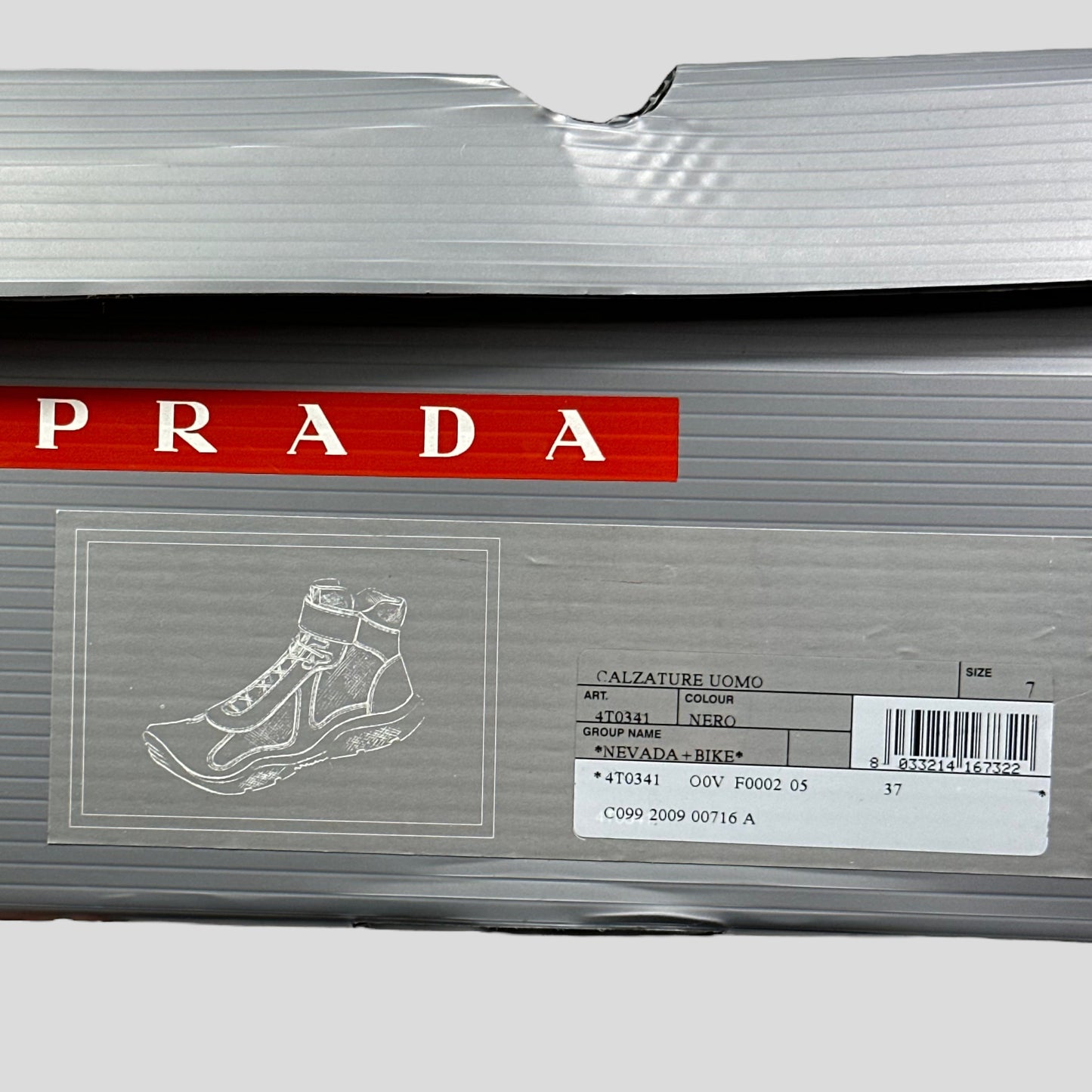 Prada Americas Cup 2009 Black Leather High Trainer - UK8/8.5