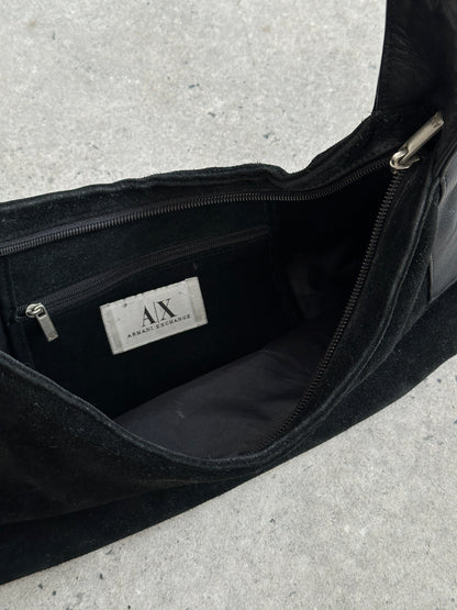 Armani Exchange 2000s Suede Leather Shoulder Bag