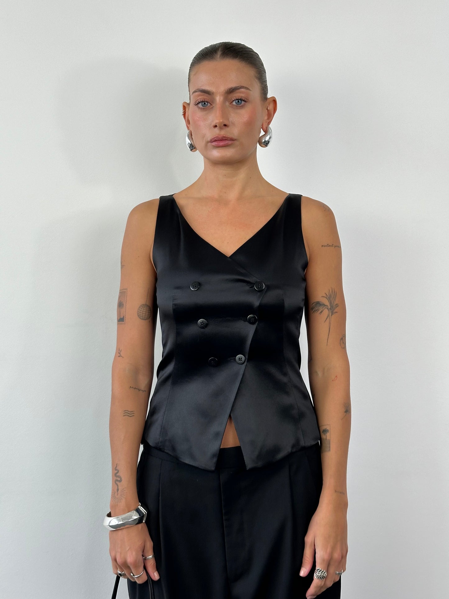 Armani Collezioni 2002 Pure Silk Double Breasted Waistcoat - XS/S