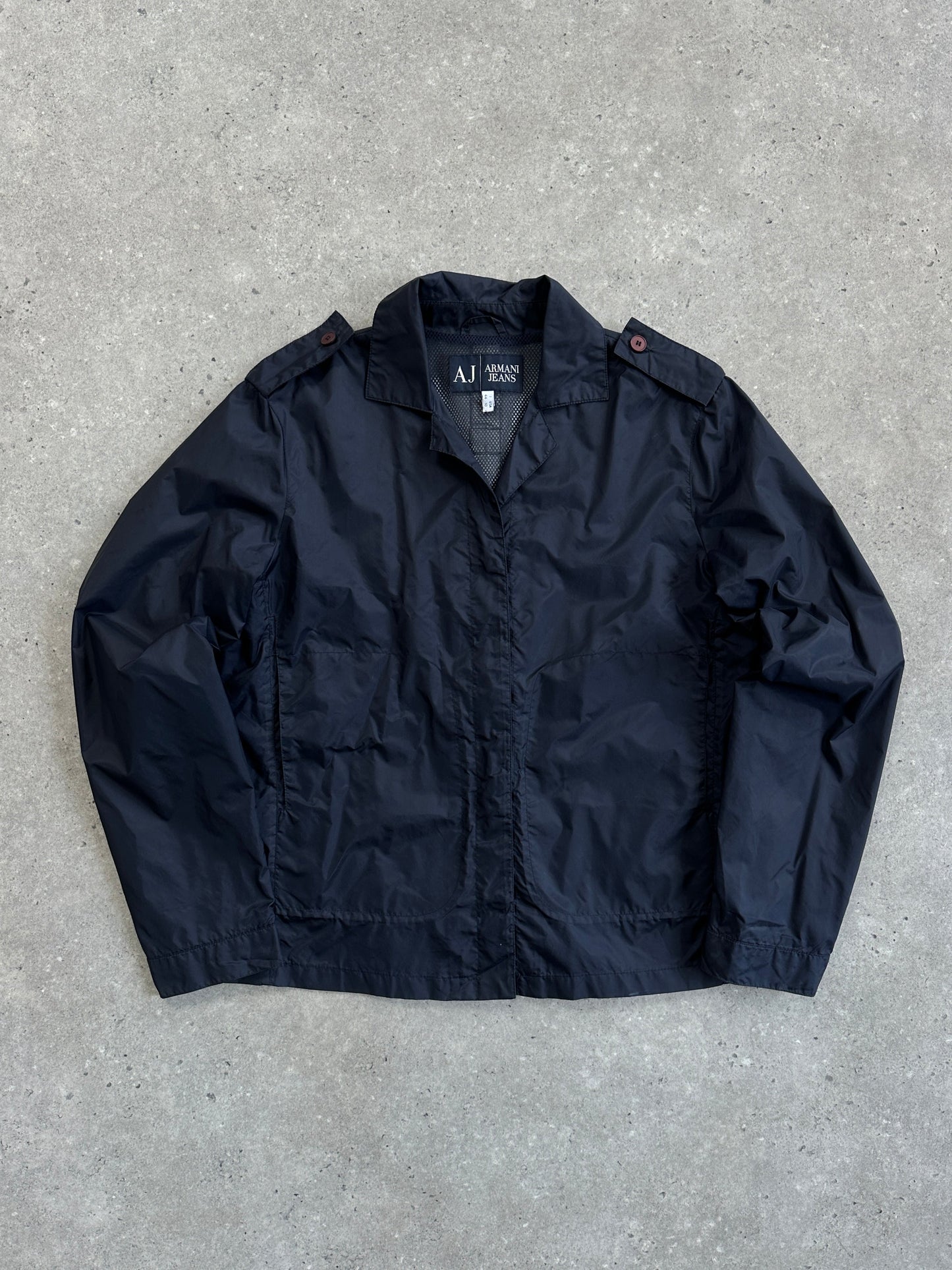 Armani Jeans Showerproof Nylon Lightweight Logo Jacket - S/M