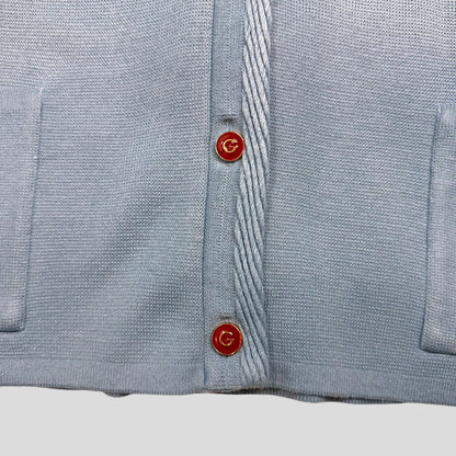 Gucci by Tom Ford 00’s Baby Blue Cable Knit Oversized Cardigan - M/L | Default Title, Blue