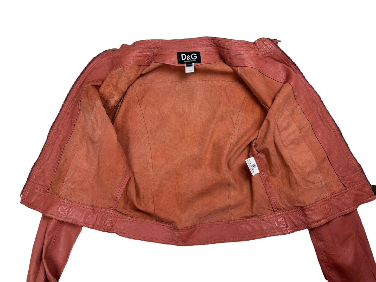 D&G 2000s salmon pink leather utility jacket | Salmon Pink, Salmon Pink