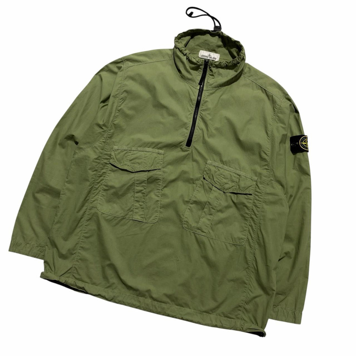 Stone Island Green Pullover Smock Jacket | Large, Green