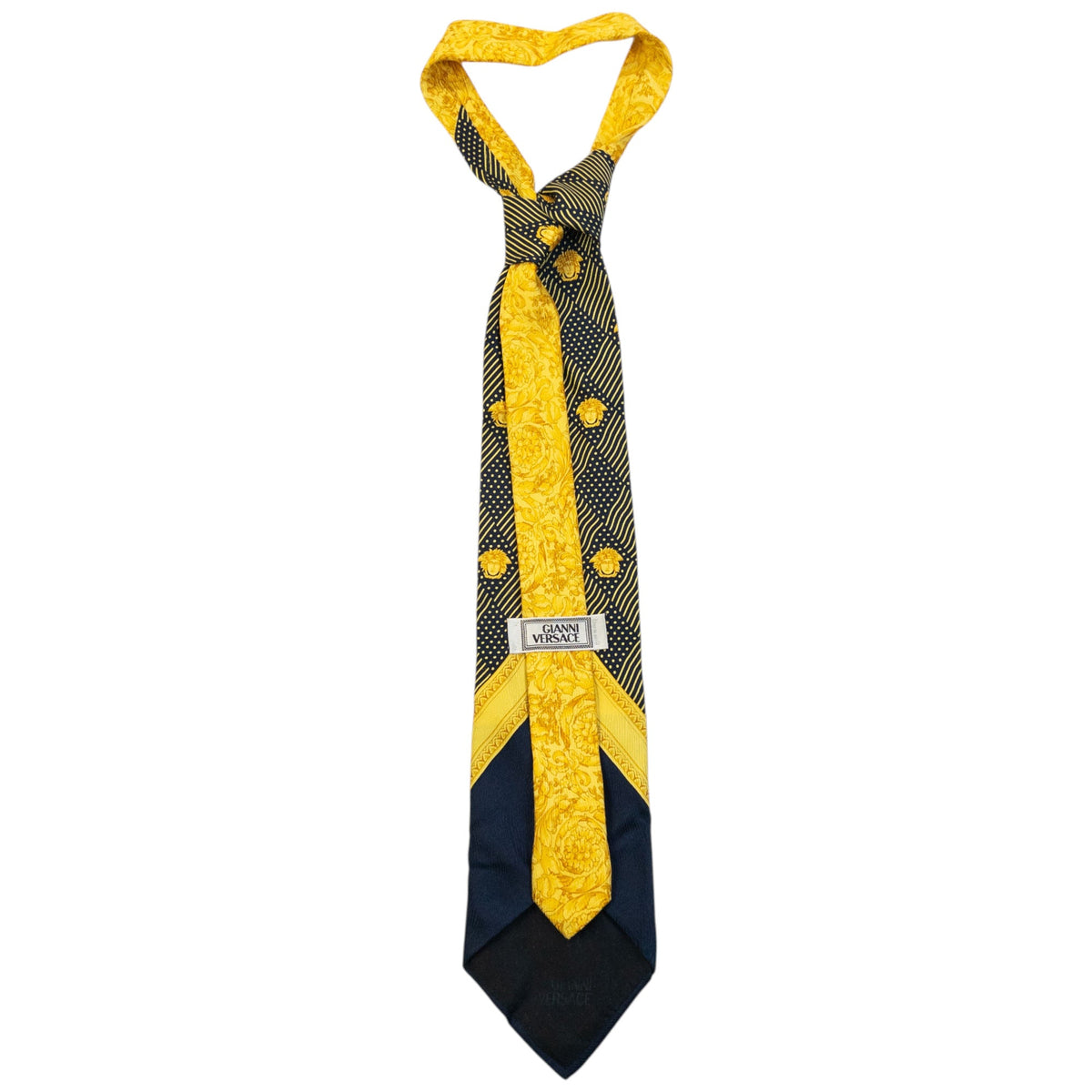Vintage 90s Gianni Versace Medusa Monogram Silk Tie | O/S, Multicoloured