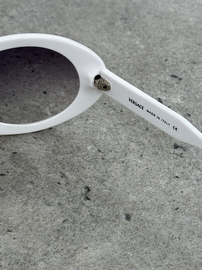 Versace 2000s Oversized Shield Logo Sunglasses