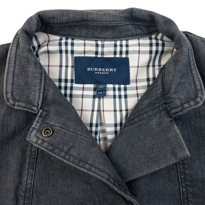 Vintage 2000s Burberry Denim Jacked Womens Size M | Medium, Grey