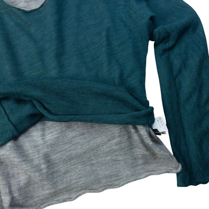 Vintage 90s Yohji Yamamoto Layered Wool Jumper Womens Size S | Small, Multicoloured