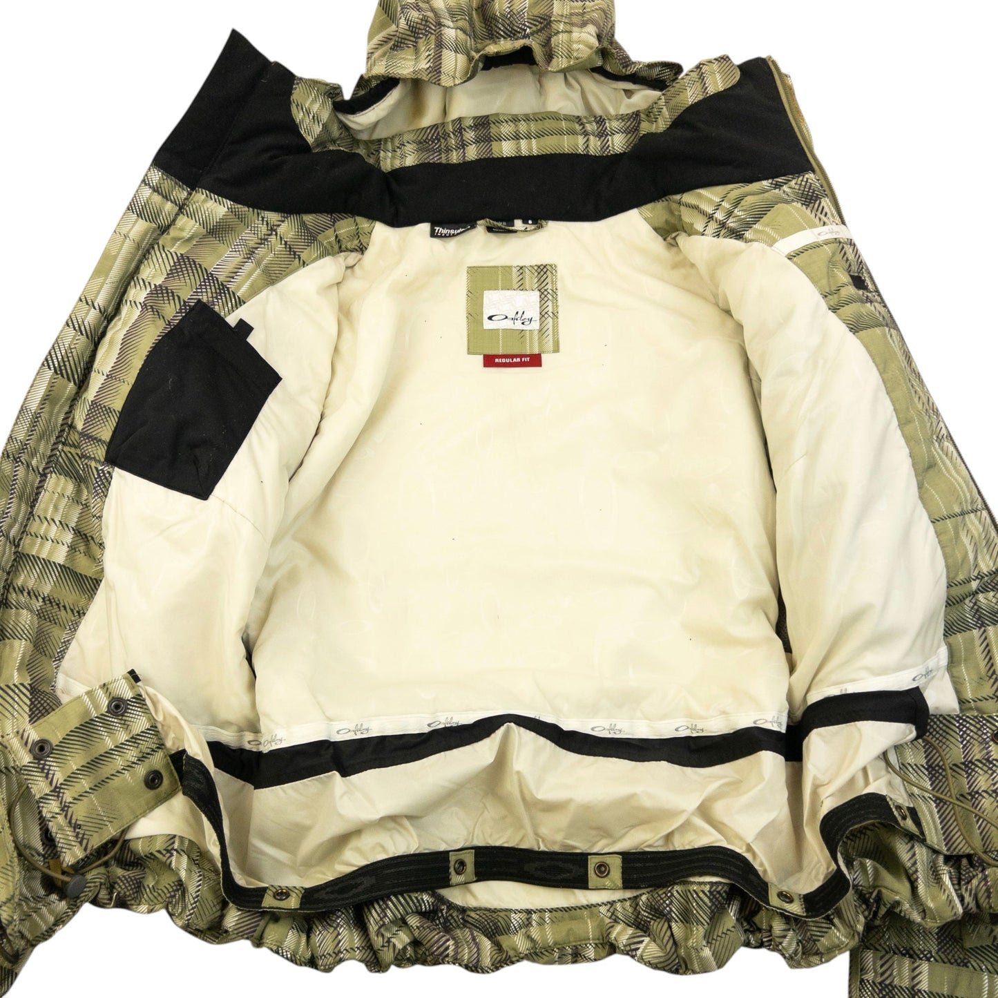 Vintage 2000s Oakley Pattern Zip Up Snowboarding Jacket Size S | Small, Green