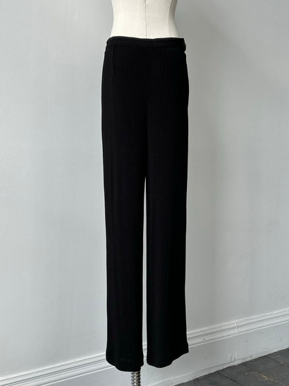 Mani 1990s Plisse Straight Leg Trousers - W28