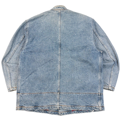 Vintage 80s Marithe + Francois Girbaud Button Up Denim Jacket Size L | Large, Blue