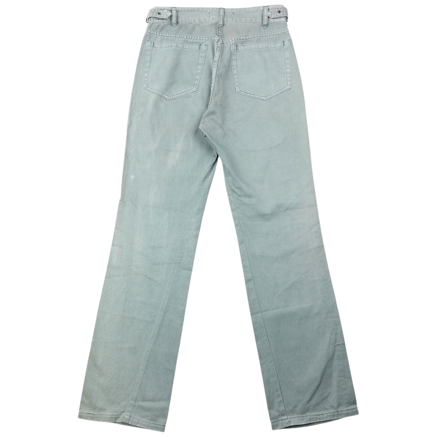 Vintage 2000s Cabane De Zucca By Issey Miyake Buckle Waist Trousers Size W27 | W27, Green