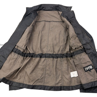Vintage 2000s PPFM Zip Up Military Jacket Size S | Small, Black