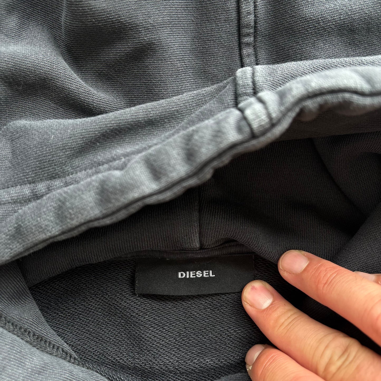 DIESEL UTILITY HOODIE | O/S, Charcoal