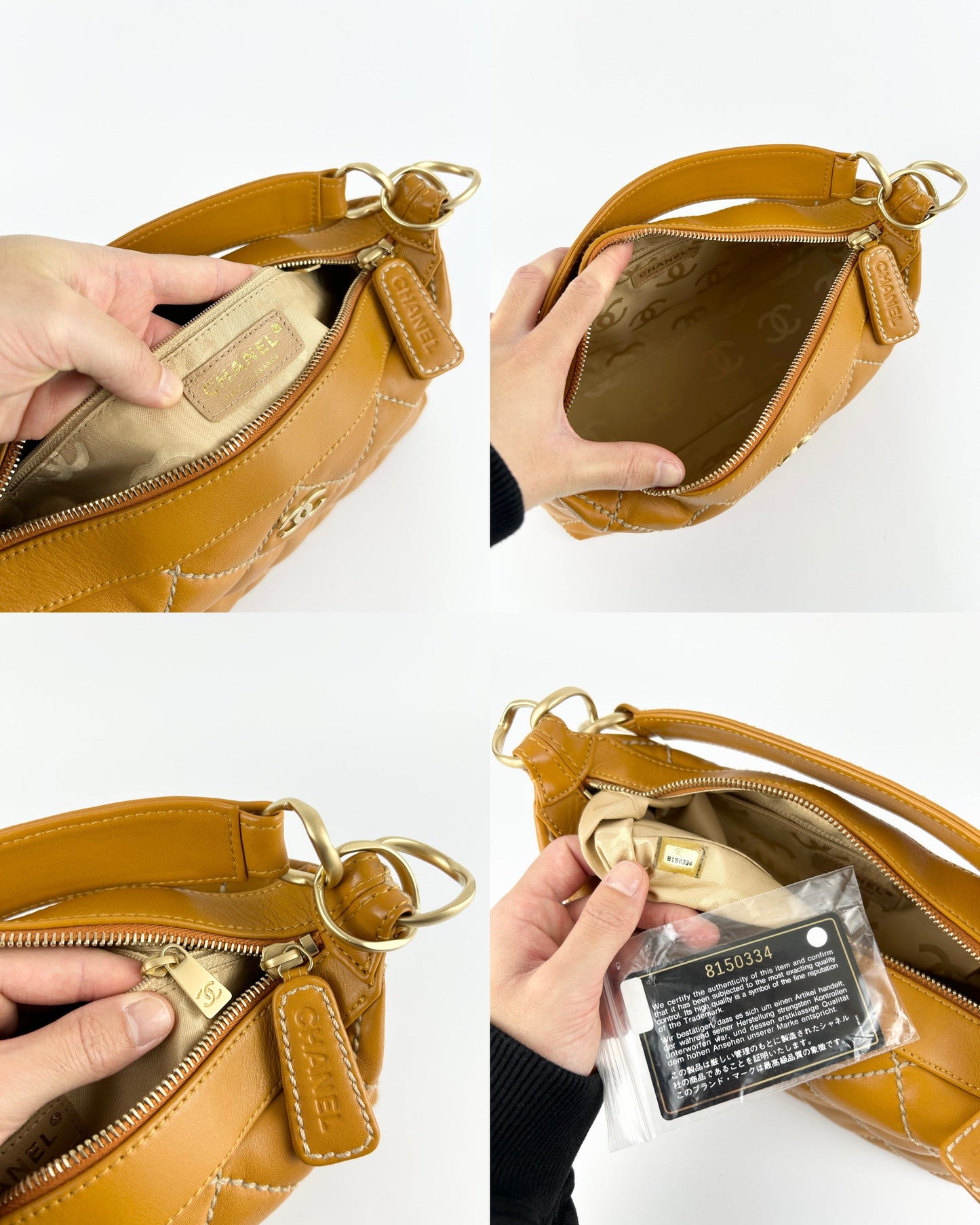 Vintage Chanel Wild Stitch Shoulder Bag Orange (2003-2004) | O/S, Gold
