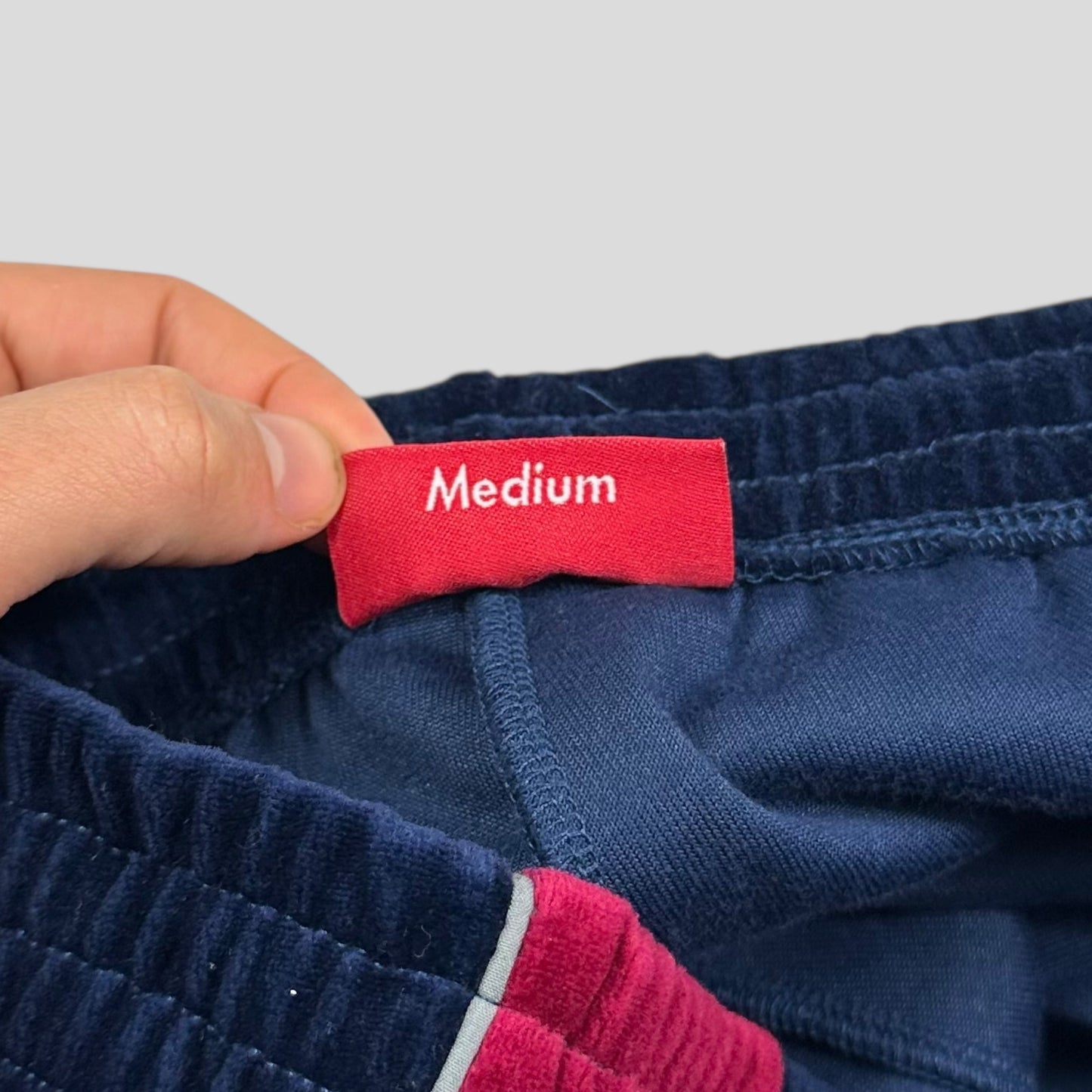 Supreme FW18 Velour Blue and Pink Piped Tracksuit Set - M/L
