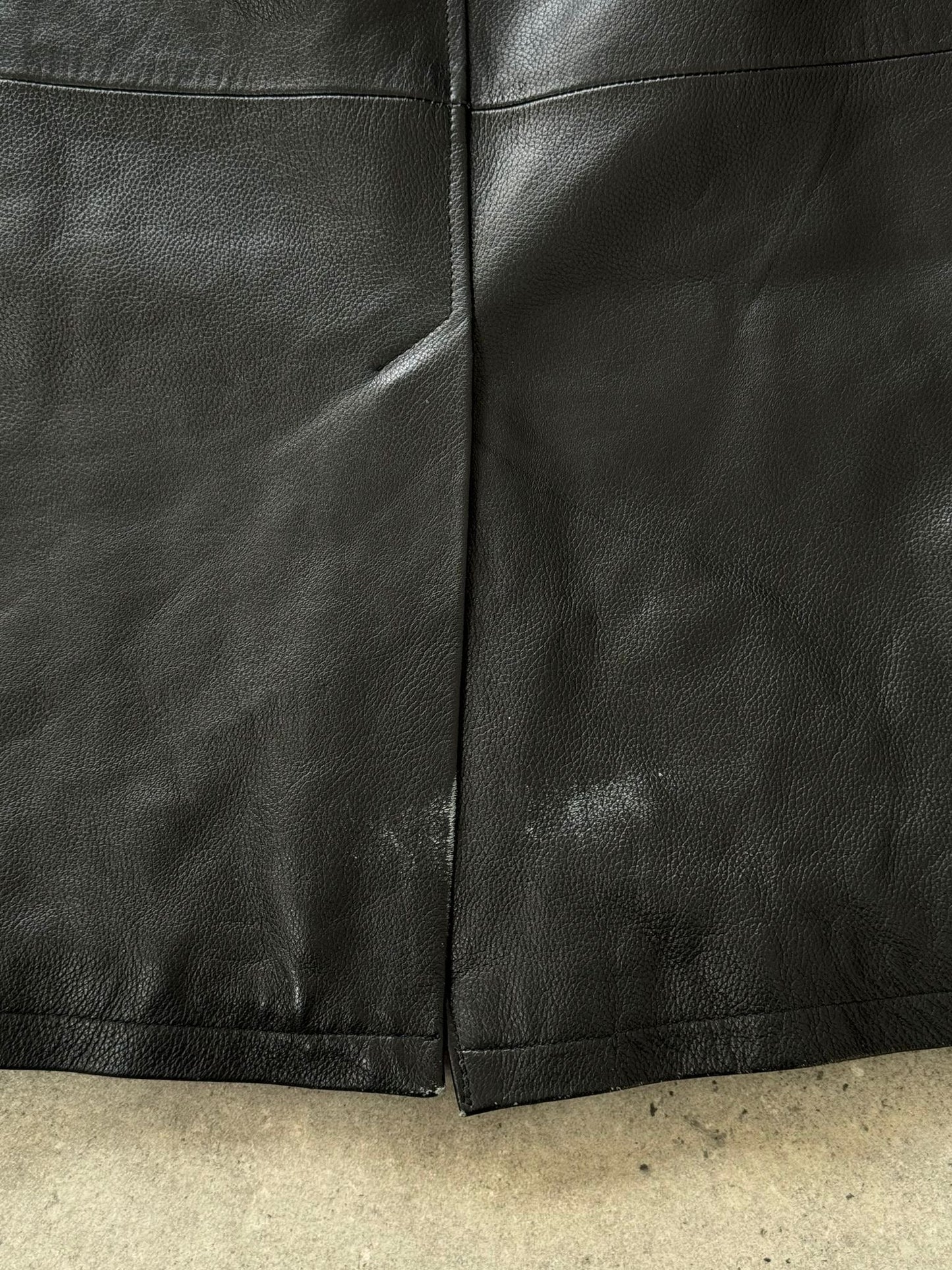 Conbipel 1990s Leather Trench Coat - XL