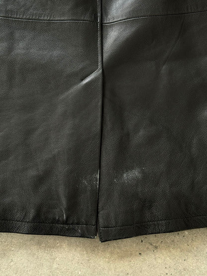 Conbipel 1990s Leather Trench Coat - XL