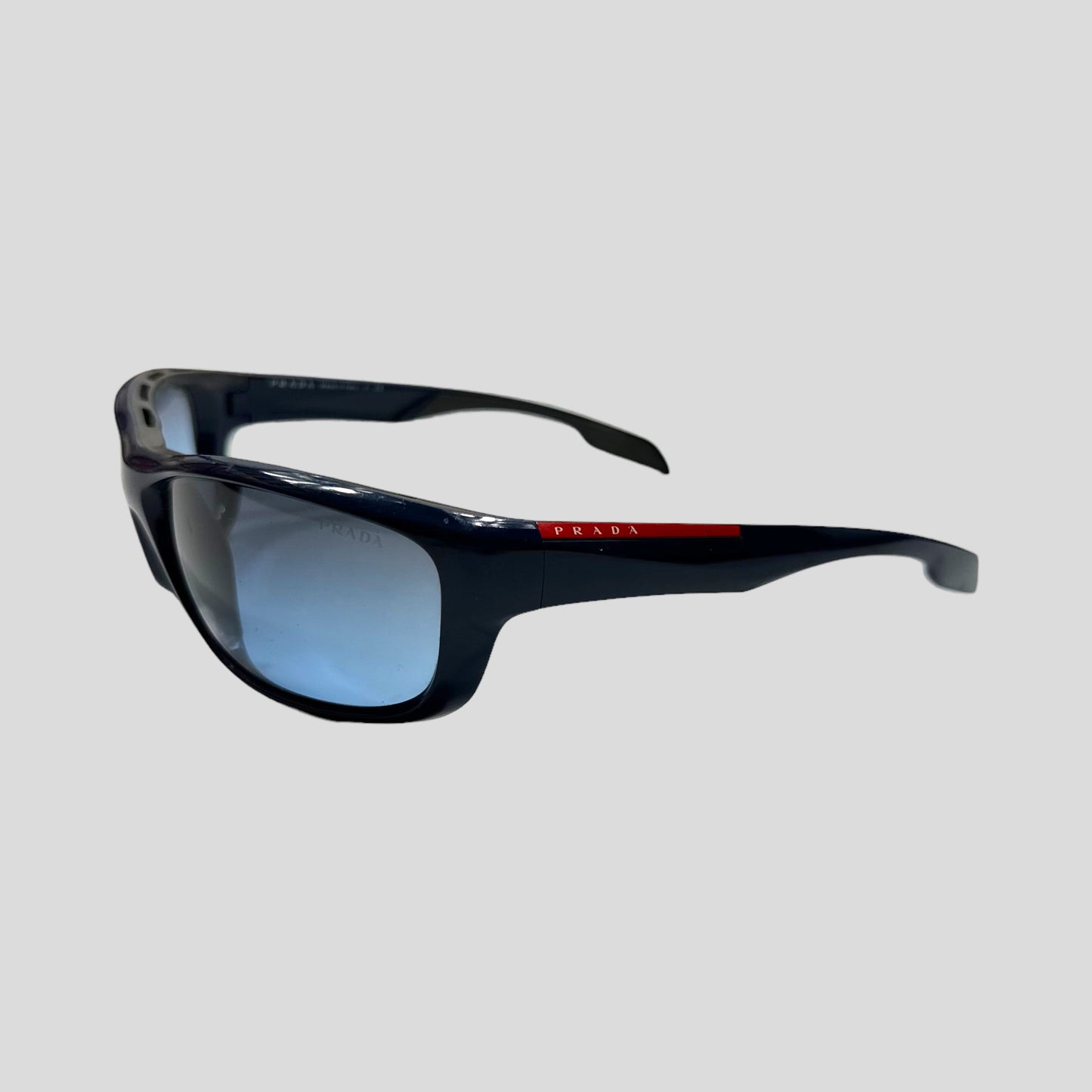 Prada Sport Wraparound Blue Sunglasses