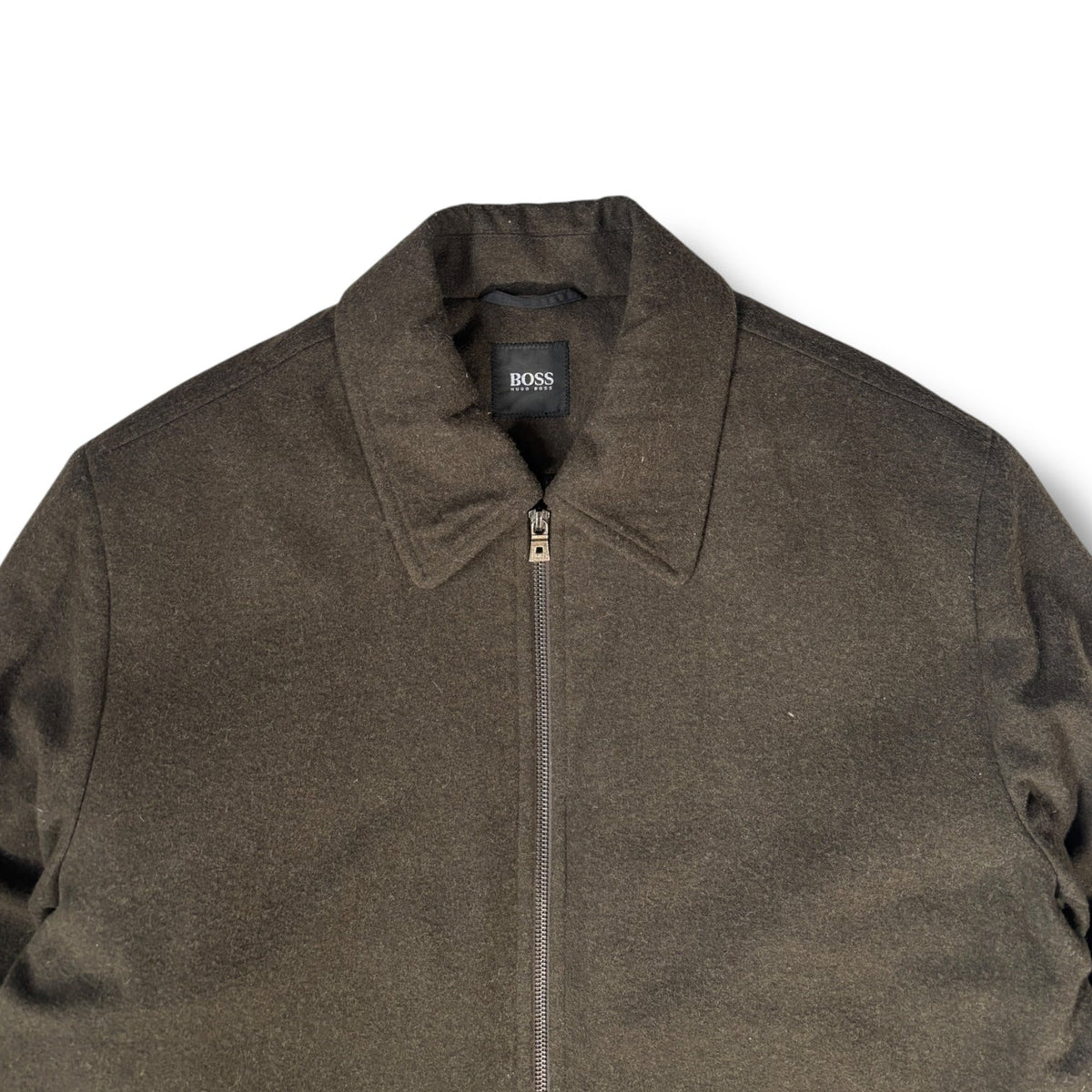 Hugo Boss 00’s Olive Cashmere Wool Jacket L | Large, Olive