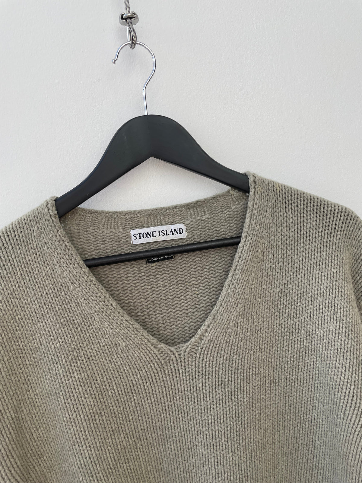 Stone Island AW97 Scoop Neck Knit Jumper | X-Large, Red