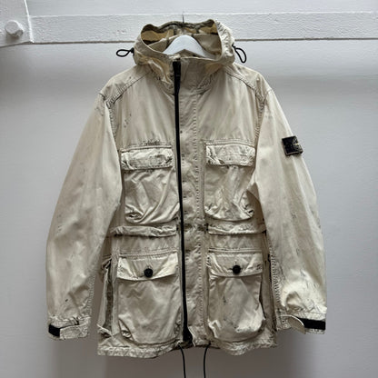 Stone Island Hand Corrosion Field Jacket 2017 (L) | Large, Cream