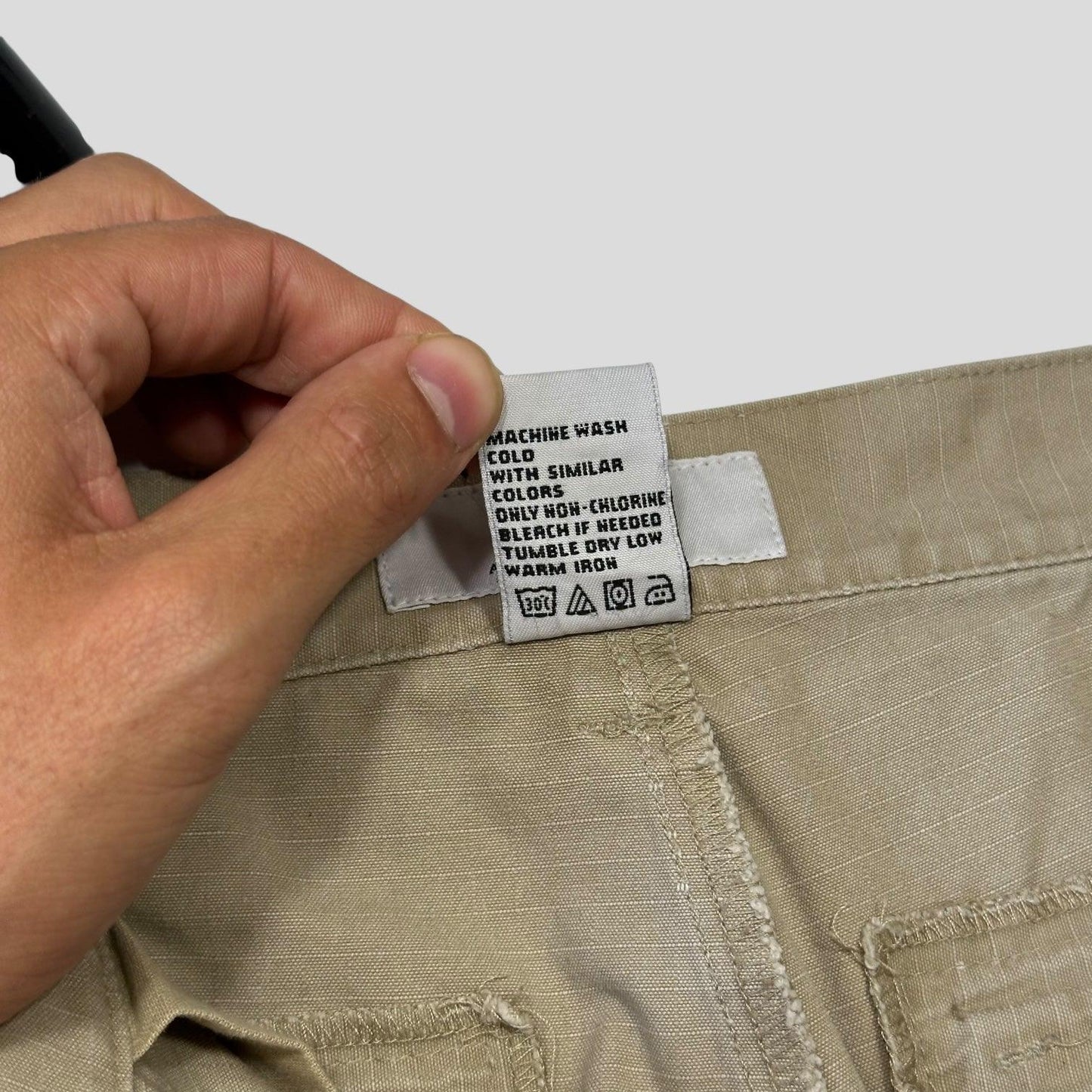 Armani 90’s Cotton Ripstop Cargo Trousers - 34