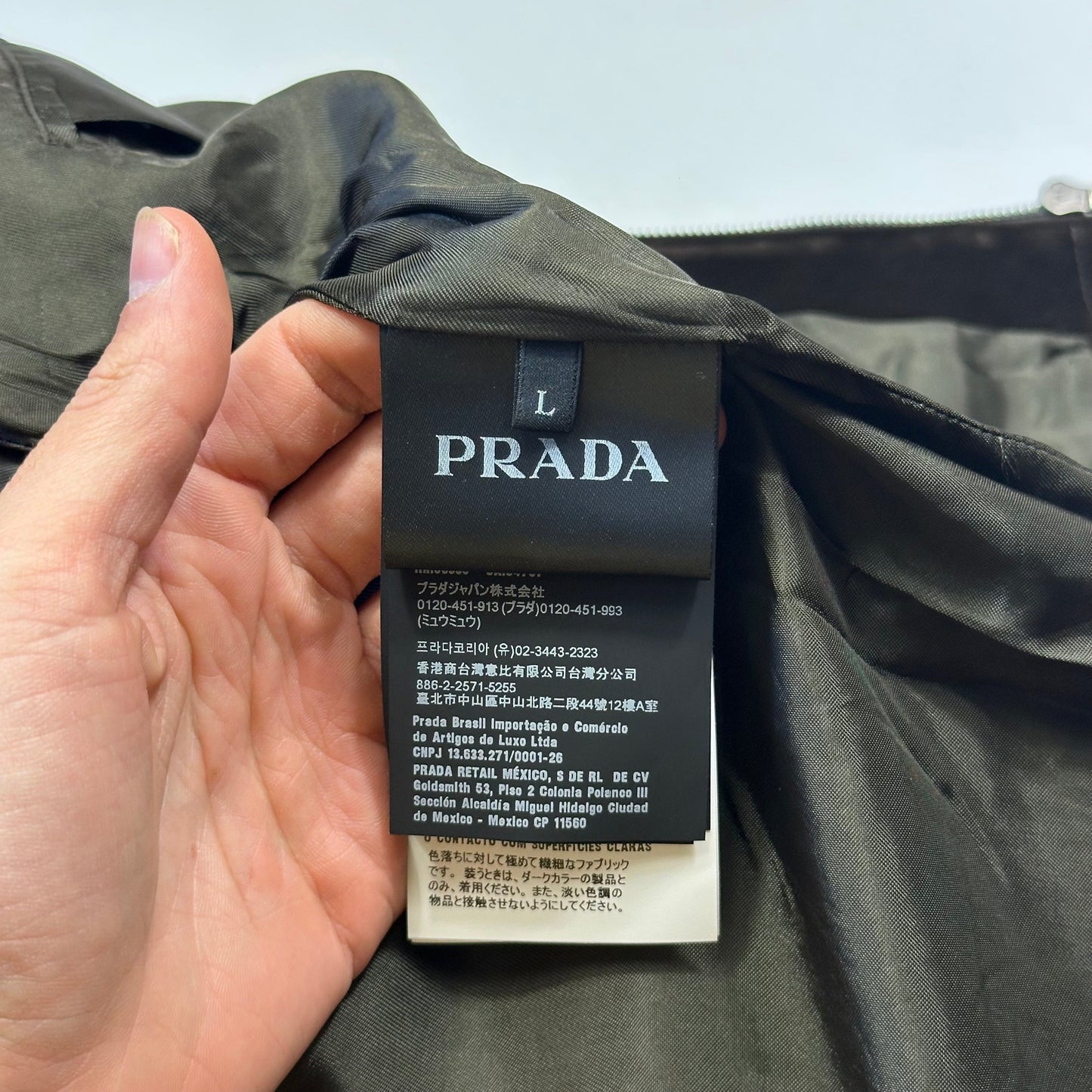 Prada 2024 Brown Velvet Velour Plaque Logo Boxy Jacket - M/L