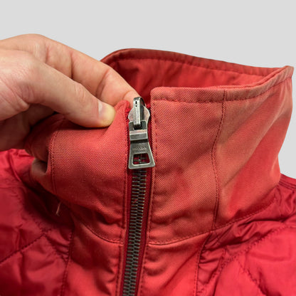 Prada Sport 00’s Ballistic Nylon Fox Fur Reversible Quilted Gilet - IT44 | O/S, Orange