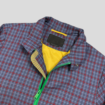 Prada Milano SS16 Wool Taped Zip Technical Plaid Blouson Jacket - IT46