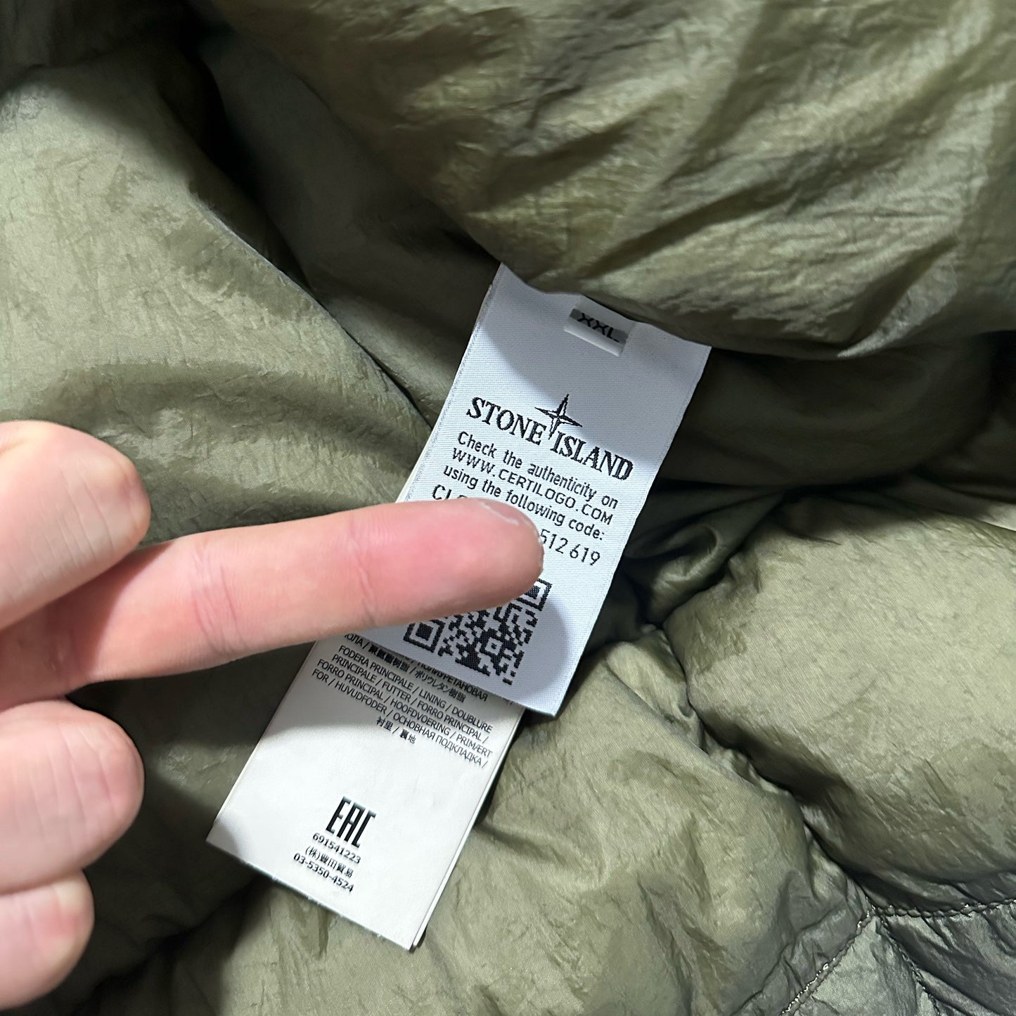 Stone Island Garment Dyed Crinkle Reps NY Down Puffer Jacket