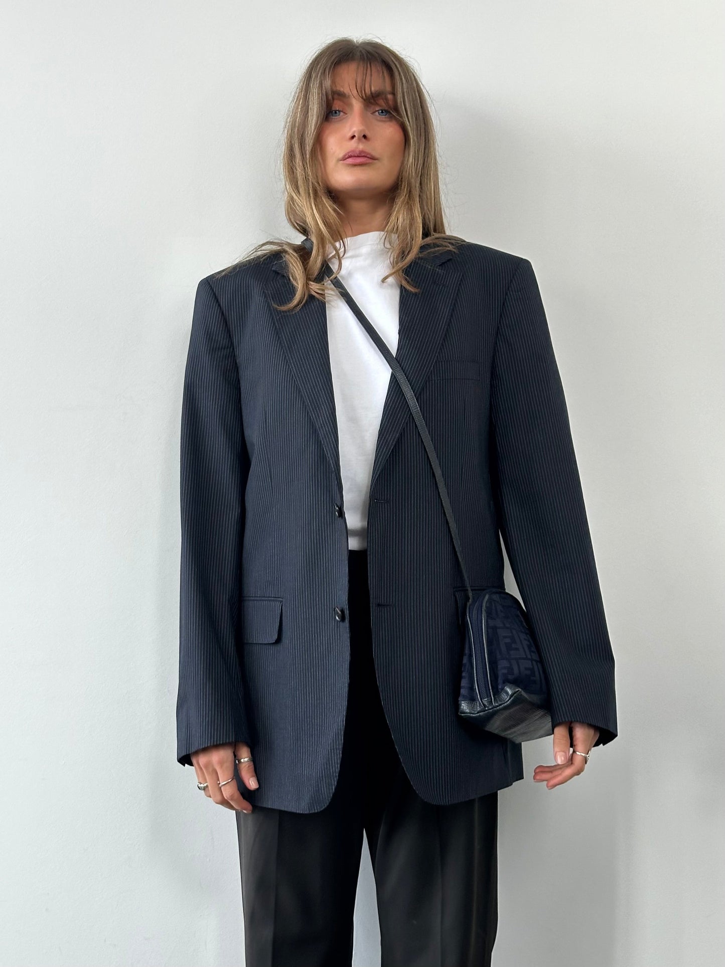 Hugo Boss Stripe Pure Wool Single Breasted Blazer - 40R/XL