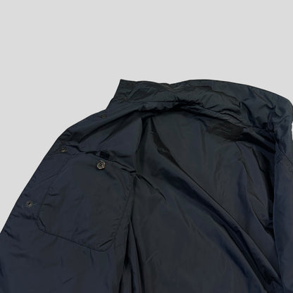 Prada Milano 2001 Asymetric Hybrid Wool and Nylon Jacket - L/XL | Default Title, Navy