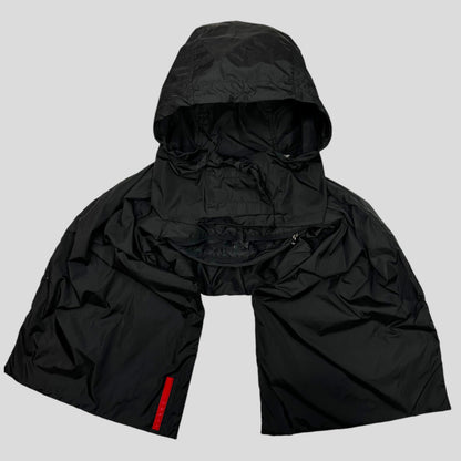 Prada Sport 1999 Nylon Modular Padded Scarf with Packable Hood