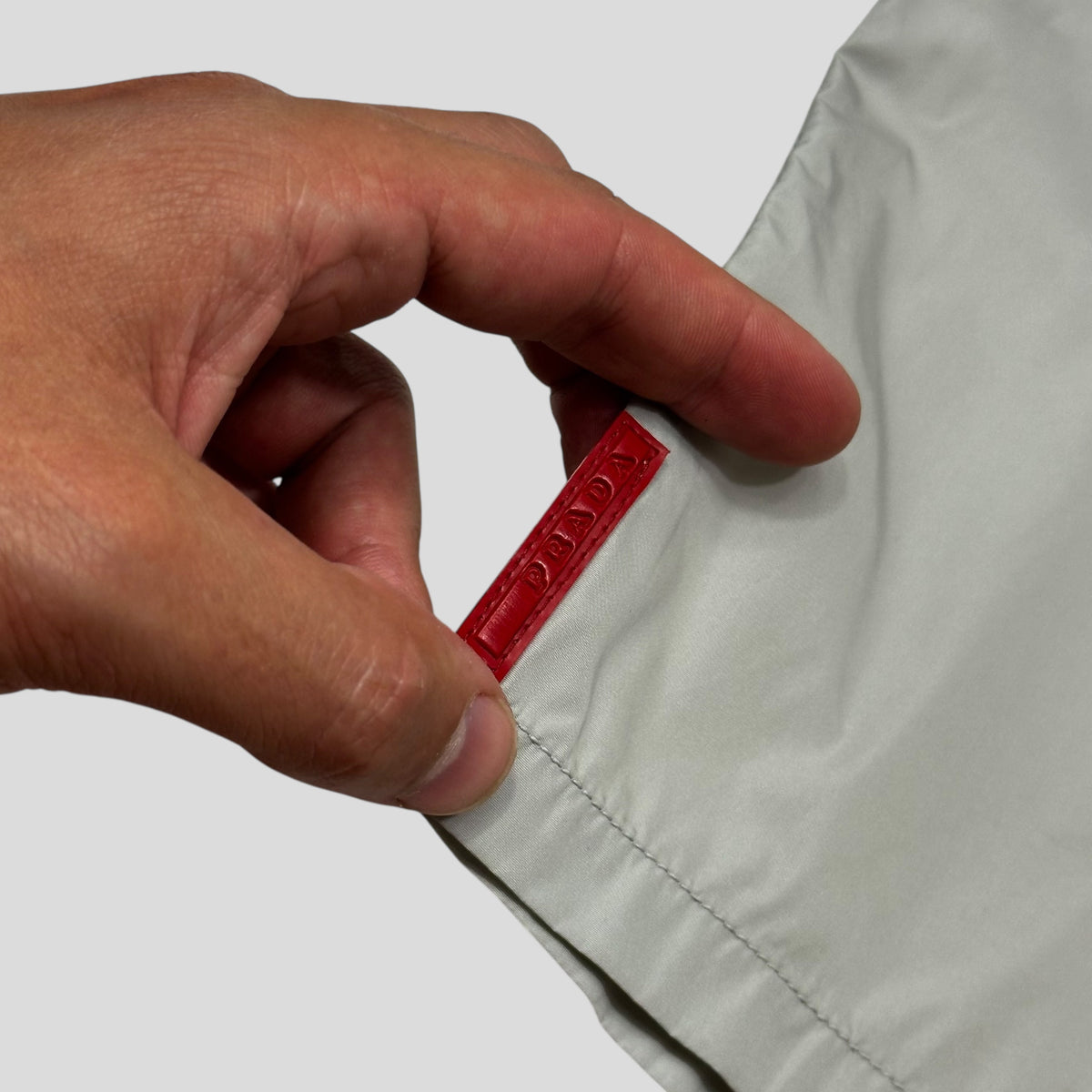 Prada Sport 2007 Nylon Red Tab Swim Shorts - IT52 (L) | Large, Grey