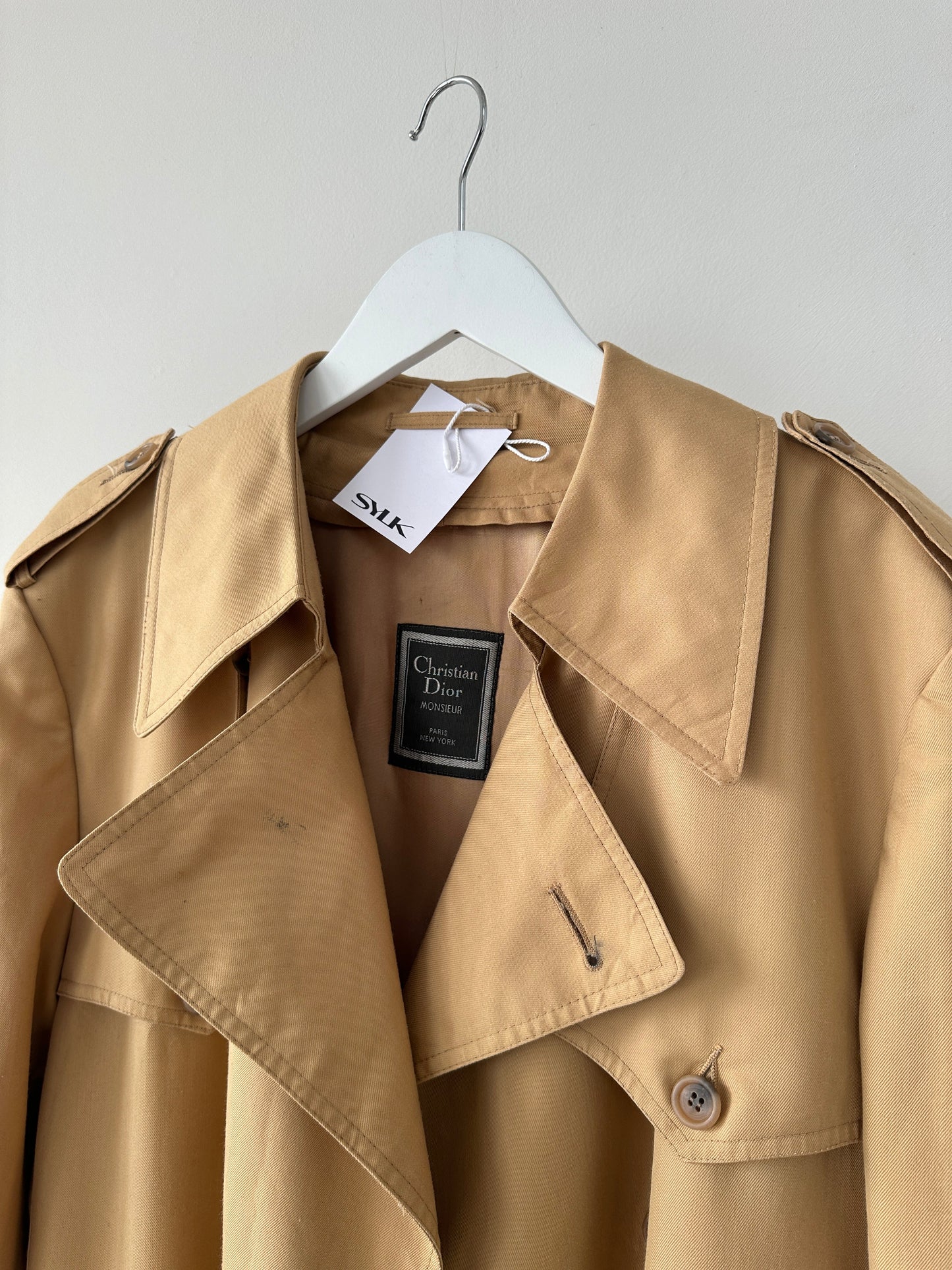 Christian Dior Monsieur Double Breasted Belted Trench Coat - XL